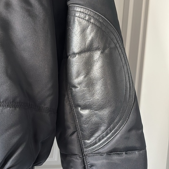 Vintage Leather Modango Sport Black Leather/Fabric Bomber Jacket size L. - Picture 10 of 16
